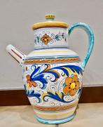 Keramische vaas met bloemen Sberna Deruta - genummerd, Antiek en Kunst, Ophalen