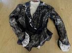 Kanten blouse: Machinale Chantilly kant met gekloste  ruches, Antiek en Kunst, Ophalen of Verzenden, Dames