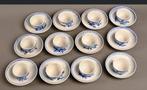 Suite 12 pochons ronda faux mille côtes porcelaine Tournai, Antiek en Kunst, Ophalen of Verzenden