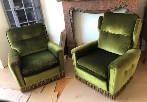 2 Fauteuils Bohème Vintage à franges, Huis en Inrichting, Fauteuils, Zo goed als nieuw, Ophalen
