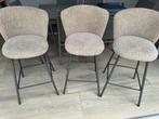 3 nieuwe beige barkrukken, stof, Ophalen, Nieuw, Metaal