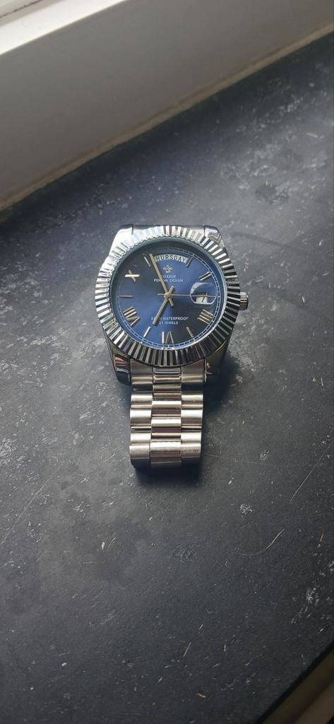 Tessoro blue jubileum watch, Handtassen en Accessoires, Horloges | Heren, Nieuw, Polshorloge, Overige merken, Staal, Staal, Ophalen