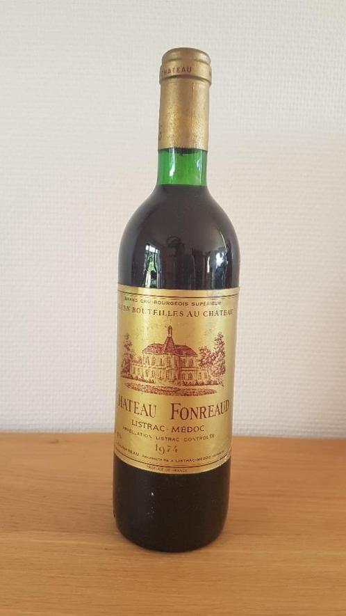 Château Fonreaud - 1974 - Listrac Médoc Grand Cru, Collections, Vins, Neuf, Vin rouge, France, Pleine, Enlèvement ou Envoi