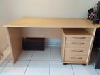 Bureau 140 x 80 cm + ladenblok, Gebruikt, Ophalen, Bureau