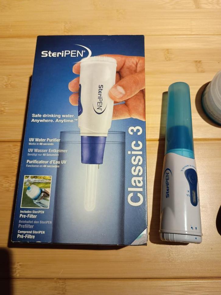 Steripen classic 3 UV waterzuivering, Caravans en Kamperen, Kampeeraccessoires, Zo goed als nieuw, Ophalen of Verzenden