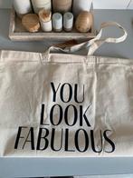 Tote bag you look fabulous katoen shopper canvas tas, Ophalen