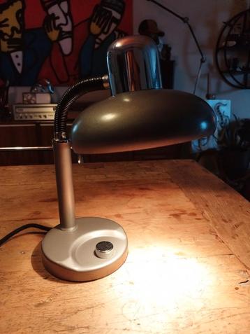 Lampe de table vintage Honsel en forme de champignon, Moins de 50 cm, Enlèvement ou Envoi, Comme neuf, Métal