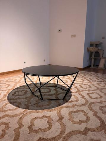 Table salon en verre, Maison & Meubles, Tables | Tables de salon, Moins de 50 cm, Rond, Comme neuf, Verre