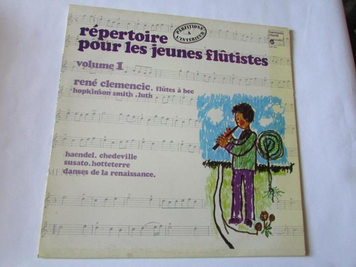 Répertoire pour les Jeunes Flutistes , volume 1 et 2,   2 LP, CD & DVD, Vinyles | Classique, Utilisé, Baroque, Autres types, 12 pouces