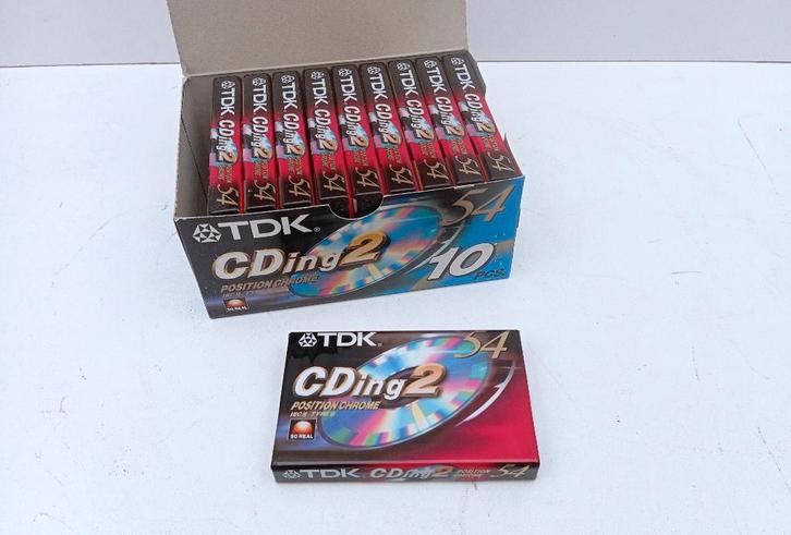 nouvelles cassettes TDK chromées IECII/TYPE II, CD & DVD, Cassettes audio, Neuf, dans son emballage, Vierge, 2 à 25 cassettes audio