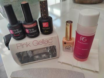 Pink gellac set, Enlèvement, Utilisé, Brun