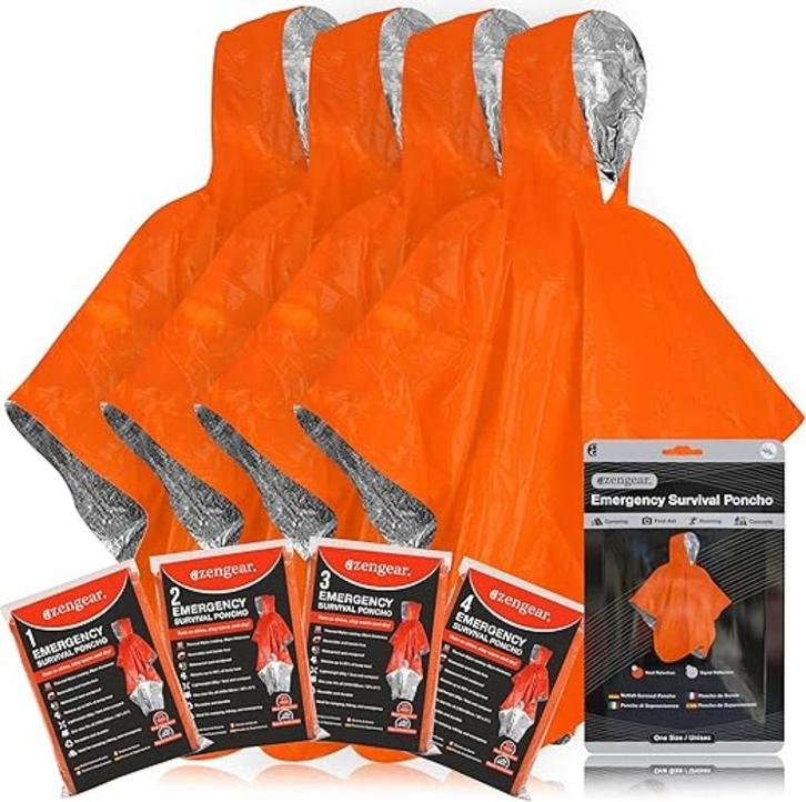Nood survival poncho |  waterdicht | winddicht | Nieuw, Caravans en Kamperen, Regenkleding, Nieuw, Regenponcho, Dames, Heren, Verzenden