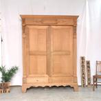 Drap/armoire en chêne lessivé ancien épais H 222 L 170, Enlèvement