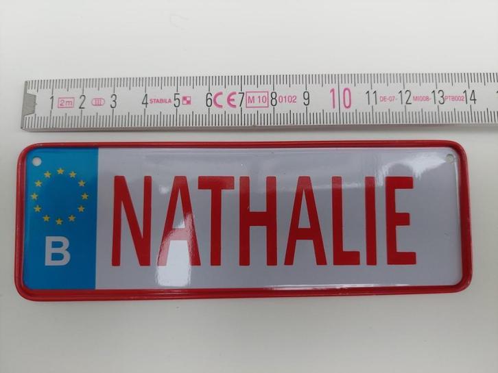 metalen autokenteken (stijl Belgische nummerplaat), Diversen, Overige Diversen, Zo goed als nieuw, Ophalen