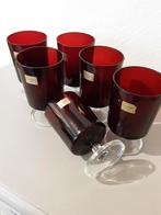 Vintage  gelazenset  LUMINARC ROOD, Ophalen, Zo goed als nieuw