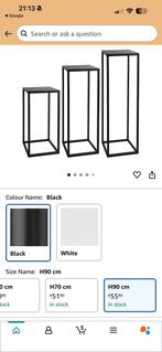 3 collones de 3 tailles différentes noir en métal neuf, Enlèvement ou Envoi, Neuf