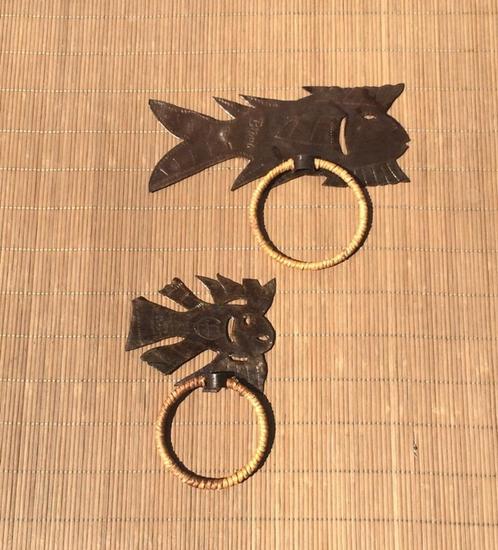 Handwerk van Haïti: Handdoekhouder " Eilanden vis " NIEUW !, Huis en Inrichting, Badkamer | Badtextiel en Accessoires, Nieuw, Handdoekenrek