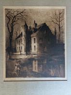 André Rinskopf - ets - kader - rattendaele gentbrugge, Antiek en Kunst, Kunst | Etsen en Gravures, Ophalen of Verzenden
