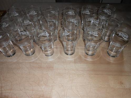 Oude Coca cola glazen met witte opdruk 18 stuks., Verzamelen, Glas en Drinkglazen, Ophalen