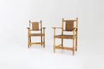 Set van 2 vintage Spaanse brutalist fauteuils, Antiek en Kunst, Ophalen of Verzenden