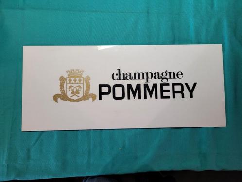 ancien plexiglass publicitaire champagne pommery vintage, Collections, Marques & Objets publicitaires, Utilisé, Panneau publicitaire
