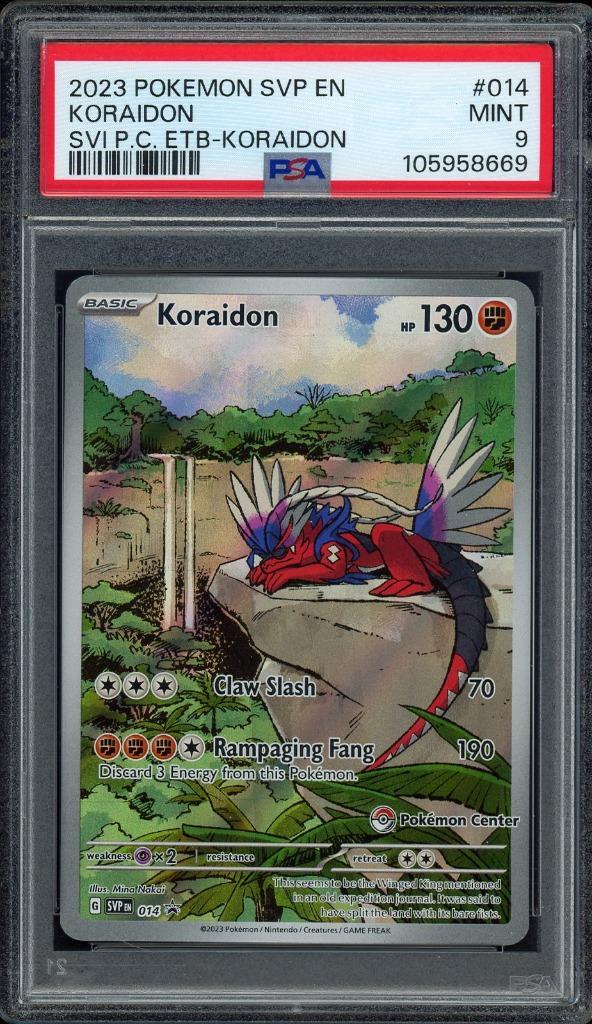 Koraidon [Pokemon Center ETB Promo] PSA 9 - SVP014 - 2023, Hobby en Vrije tijd, Verzamelkaartspellen | Pokémon, Zo goed als nieuw