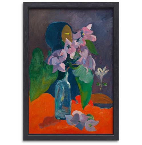 Stilleven met bloemen en idool - Paul Gauguin canvas + bakli, Antiek en Kunst, Kunst | Schilderijen | Abstract, Verzenden