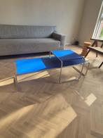 set blauwe knoll laccio salontafels, Huis en Inrichting, Ophalen, Minder dan 50 cm, Gebruikt, 100 tot 150 cm