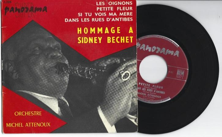 Orchestre Michel Attenoux – Hommage À Sidney Bechet, Cd's en Dvd's, Vinyl Singles, Gebruikt, EP, Jazz en Blues, 7 inch, Ophalen of Verzenden