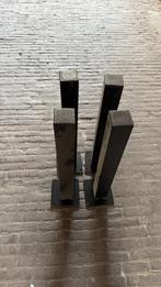 Zwarte metalen tafelpoten (4 stuks), Ophalen, Tafelpoot, 50 tot 100 cm, Zo goed als nieuw