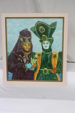 Schilderij olieverf op plaats Carnaval Masker Venetië nr. 4, Ophalen of Verzenden