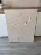 Wanddecoratie canvas relief beige, Enlèvement, Comme neuf