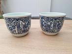 2 bloempotten Delfts Blauw Royal Sphinx, Antiek en Kunst, Ophalen