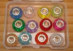SALE: Doosje met 12 crackle bedels, Verzenden, Nieuw, Overige materialen, Overige merken