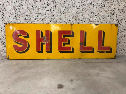 Shell bord emailbord groot, Verzamelen, Merken en Reclamevoorwerpen, Zo goed als nieuw, Ophalen