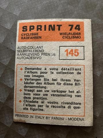 Sprint ‘74 sticker in prima staat., Enlèvement ou Envoi, Comme neuf, Sport
