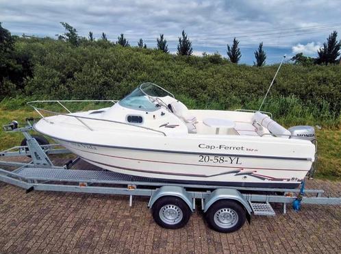 boot, Watersport en Boten, Motorboten en Motorjachten, Zo goed als nieuw, Polyester, Tot 6 meter, Benzine, Buitenboordmotor, 50 pk of meer