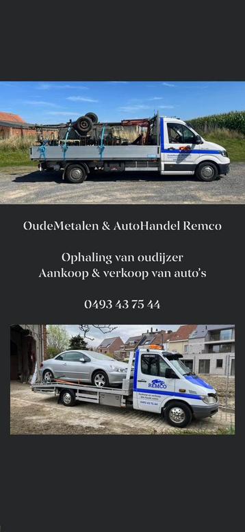 Ophaling van oudijzer en aankoop van wagens 