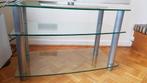 Glazen TV-meubel met 3 niveaus, Huis en Inrichting, Kasten |Televisiemeubels, Ophalen, 50 tot 100 cm, Minder dan 100 cm, 25 tot 50 cm