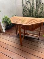 Table de jardin pliable, Comme neuf, Ovale, Bois, Enlèvement