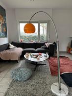 Design oranje gebogen staanlamp, Huis en Inrichting, Lampen | Vloerlampen, Ophalen, Gebruikt