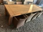 Tuinset 3 m tafel incl 8 stoelen, Ophalen, Meer dan 8 zitplaatsen, Zo goed als nieuw, Wicker