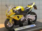 BMW S1000RR acid green 1:18 19660 Welly, Hobby en Vrije tijd, Ophalen of Verzenden, Nieuw, Motor, Welly