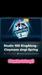 Studio 100 Sing Along tickets te koop!, Tickets en Kaartjes, Concerten | Nederlandstalig, Drie personen of meer, November