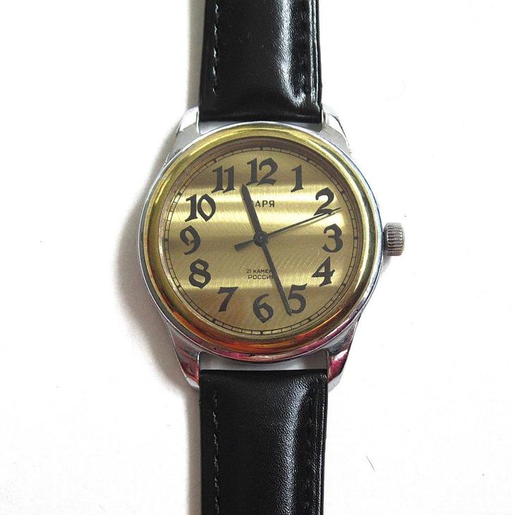 Vintage Soviet Zarja mechanisch herenhorloge van de 90 jaren, Handtassen en Accessoires, Horloges | Heren, Ophalen of Verzenden