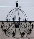 Lustre suspension xxl noir mat 12 branches, Maison & Meubles, Lampes | Lustres, Comme neuf, Enlèvement ou Envoi