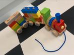 Houten blokken trein, Kinderen en Baby's, Speelgoed | Houten speelgoed, Ophalen, Zo goed als nieuw