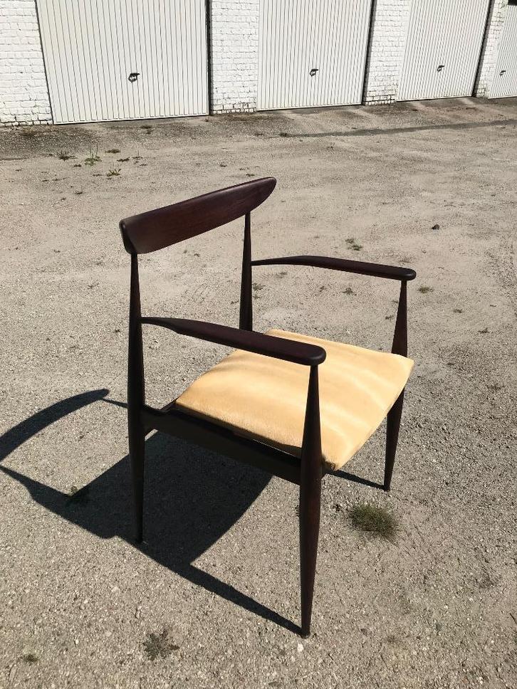 Scandinavische teakhouten fauteuil uit het midden van de eeu, Huis en Inrichting, Fauteuils, Hout, Ophalen
