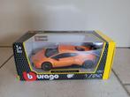 Lamborghini Huracan Performante: Burago 1:24 orange, Ophalen of Verzenden, Zo goed als nieuw, Burago