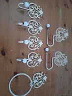 Smeedijzer 2 wc rol houders, 1 handdoekring, 4 hake´, Huis en Inrichting, Ophalen of Verzenden, Zo goed als nieuw, Wit